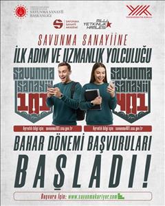 Savunma Sanayii 101 Eğitim Programı ve Savunma Sanayii 401 Eğitim Programı Bahar Dönemi Başvuruları Başladı!