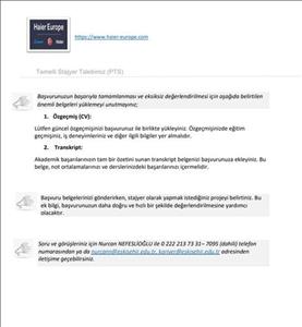 Proje Temelli Staj Programı