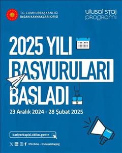 Ulusal Staj Programı 2025 Başvuruları Başladı!